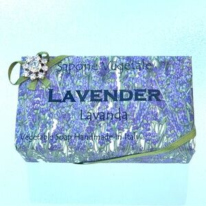 Italian Lavender Sapone Vegetale Bar Soap with Rhinestone Embellished Wrapping